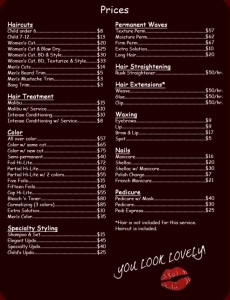 Hairdresser services