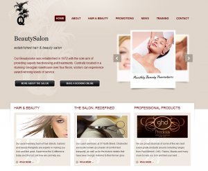 Beauty salon website