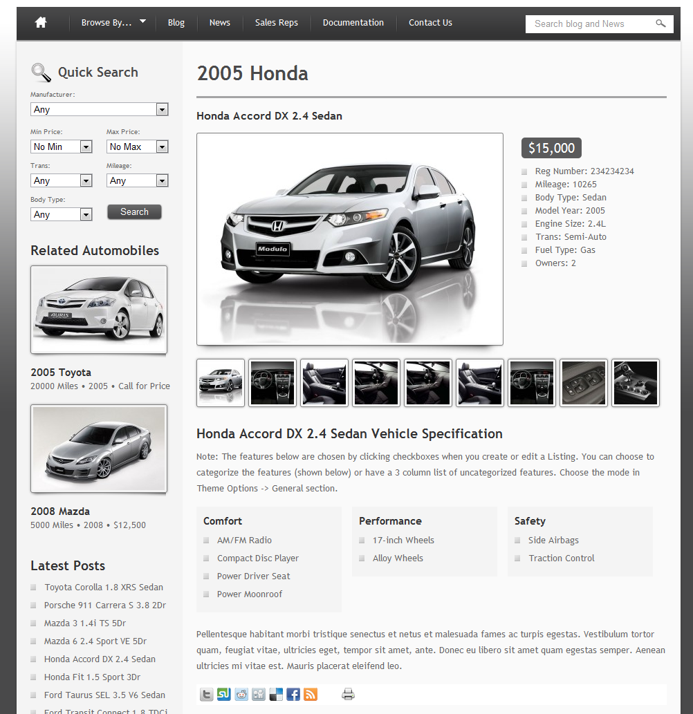 Car website
