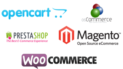 eCommerce platforms: opencart, osCommerce, Prestashop, Magento, WooCommerce