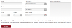 Hotel reservation form