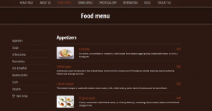 Restaurant website